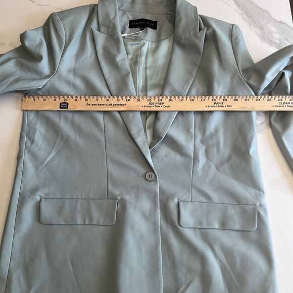 Endless Rose Single Breasted Blazer Womens Pistachio Green 1 Button Jacket Sz Lg - Picture 6 of 16